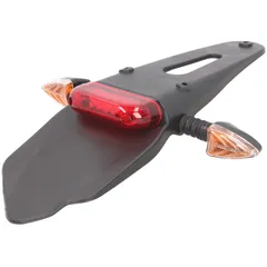 Heckleuchte Kennzeichenträger mit Rücklicht LED rot und Blinker für Supermotard, Enduro 38843