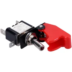 switch w/ safety cap and LED - red 40294