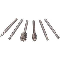 milling cutter tool set / dremel end mill bit set HSS 3,17mm 6-part 40427