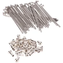 wheel spoke set stainless steel Made in Germany 143.5mm w/ M3.5 nipples for 16 inch tire for Simson S50, S51, S53, S83, Schwalbe
