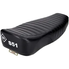 Sattel Sitzbank Enduro Doppelsitz strukturiert, schwarz mit IFA S51 Schriftzug für Simson S51 41841