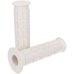 handlebar rubber grip set white, waffle design for Simson S50, S51, S53, S70, S83, SR50, SR80 41904