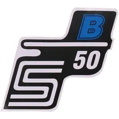 Emblem Logo Schriftzug S50 B Folie / Aufkleber blau für Simson S50 41960