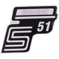 Emblem Logo Schriftzug S51 Enduro Folie / Aufkleber weiß für Simson S51 41980