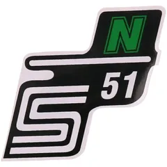 Emblem Logo Schriftzug S51 N Folie / Aufkleber grün für Simson S51 41992