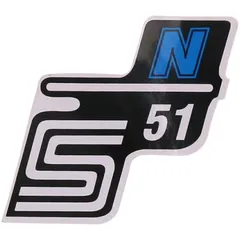 Emblem Logo Schriftzug S51 N Folie / Aufkleber blau für Simson S51 41993