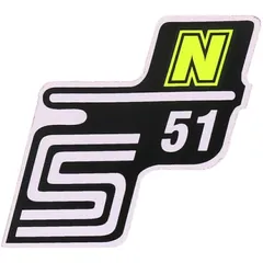 Emblem Logo Schriftzug S51 N Folie / Aufkleber neongelb für Simson S51 41994
