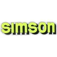 logo foil / sticker tank neon yellow, black for Simson S51 42010