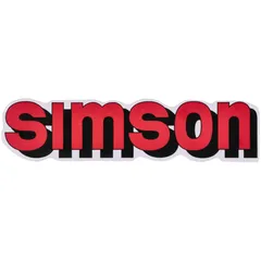 Emblem Logo Schriftzug Folie / Aufkleber Tank rot, schwarz für Simson S51 42011
