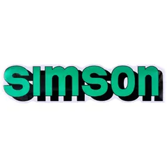 Emblem Logo Schriftzug Folie / Aufkleber Tank grün, schwarz für Simson S51 42012