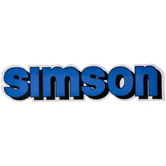 Emblem Logo Schriftzug Folie / Aufkleber Tank blau, schwarz für Simson S51 42016