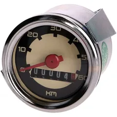 speedometer universal 60km/h 48mm white for Hercules, Simson 42152