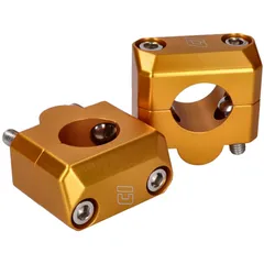 handlebar clamp set Doppler 22mm to 28.6mm gold 42867-GO