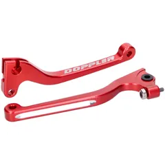 brake and clutch lever set Doppler CNC red for Derbi Senda, Gilera RCR, SMT -2010 42877-RE
