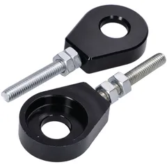 Radspanner / Kettenspanner Satz Aluminium schwarz eloxiert 12mm 43010-BK