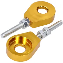 Radspanner / Kettenspanner Satz Aluminium gold eloxiert 12mm 43010-GO