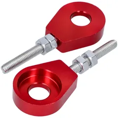 Radspanner / Kettenspanner Satz Aluminium rot eloxiert 12mm 43010-RT