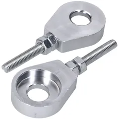 Radspanner / Kettenspanner Satz Aluminium silber eloxiert 12mm 43010-SI