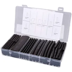 Schrumpfschlauch Set schwarz 142-teilig, selbstklebend 43134