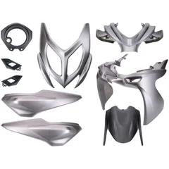 Verkleidungskit schwarz / grau, matt 9-teilig für Yamaha Aerox, MBK Nitro 50ccm 2013- 43309