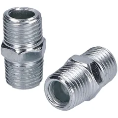 Druckluft-Doppelnippel Set 1/4 Zoll BSPT Außengewinde 2-teilig 43348