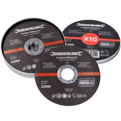 Cut-off wheels set metal professional 115x1mm 10-piece 43366