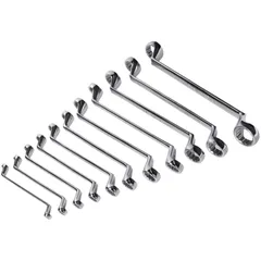 ring spanner set deep offset, 6-32mm 12-piece 43452
