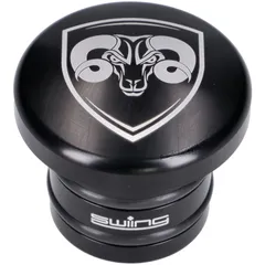 gas cap 66Heroes aluminum black, round, metal tank for Piaggio Ciao, Bravo 43885