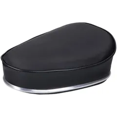 Sitzbank Sattel / Sitz schwarz mit Chromleiste, 22mm Klemmung für Mofa 44277