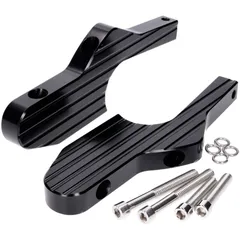 Adapter Fußraste Satz Sozius Aluminium CNC schwarz matt für Vespa GT, GTS, GTV 44392
