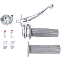 handlebar grip set complete 2-speed / 3-speed grey for Puch, Sachs, Zündapp 48820