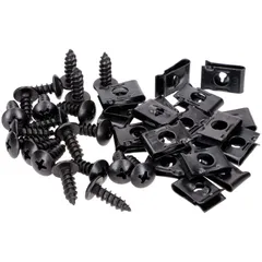 Blechmuttern Set mit Schrauben M5x15 - 20 Stück 48998