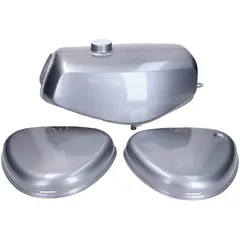 B-Ware Benzintank und Seitendeckel Set silber für Simson S50, S51, S70 49098-B