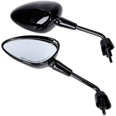mirror set M8 short, black glossy for Vespa GTS HPE, Sprint, Primavera 49361