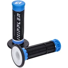 handlebar rubber grip set Doppler Grip 3D black / white / blue 49408
