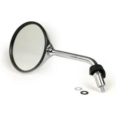 Mirror -MOTO NOSTRA Shorty, chrome, M8x1.25 right-hand thread, lhs, rhs- Piaggio LX50 (ZAPC381, ZAPC383, ZAPC387), LX125 (ZAPM44