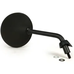 Mirror -MOTO NOSTRA Shorty, matt black, M8x1.25 left-hand thread, lhs- Piaggio LX50 (ZAPC381, ZAPC383, ZAPC387), LX125 (ZAPM441,
