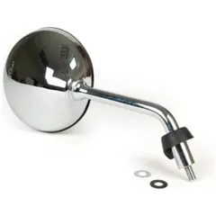 Mirror -MOTO NOSTRA Shorty, chrome, M8x1.25 left-hand thread, left- Piaggio LX50 (ZAPC381, ZAPC383, ZAPC387), LX125 (ZAPM441, ZA