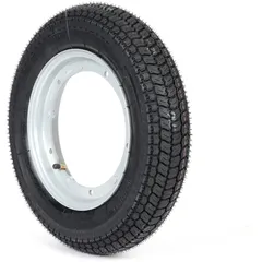 Komplettrad BGM PRO 3.50-10 Zoll TT 59P reinforced Felge 2.10-10 Zoll Stahl lackiert grau für Vespa Largeframe PX, Sprint, Rally