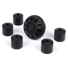 Caps- Set wheel nut / rim Ø=35mm -MOTO NOSTRA, CNC, black mat- Vespa ET2, ET4, GT, GTL, GTS, GTV, LX, LXV, S, Gilera Fuoco, Piag