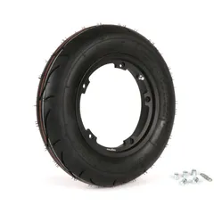Komplettrad BGM Sport 3.50 10 Zoll TL 59S (reinforced) Reifen fahrbereit auf Felge montiert, Felge 2.10-10 schwarz, schlauchlos