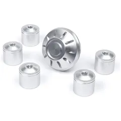 Caps- Set wheel nut / rim Ø=35mm -MOTO NOSTRA, CNC, silver- Vespa ET2, ET4, GT, GTL, GTS, GTV, LX, LXV, S, Gilera Fuoco, Piaggio