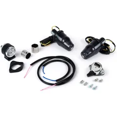 Blinker Nachrüst Set für Lenkerendenblinker Moto Nostra LED , mit E-Kennzeichnung, 6 Volt Vespa Smallframe V50, 50N, PV, ET3, La