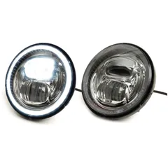 Headlight (chromed reflector) -MOTO NOSTRA- LED HighPower - Ø=143mm (5 3/4") - 12V DC - with E9 mark - for conversion of e.g. Ve