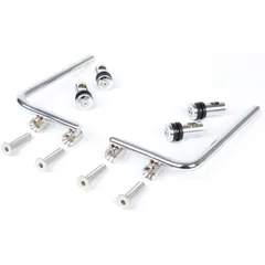 Bracket for flyscreen -MOTO NOSTRA, w=340mm, h=105mm- Vespa PX80, PX125, PX150, PX200, T5 Classic, LML 125/150 Star/Stella - chr