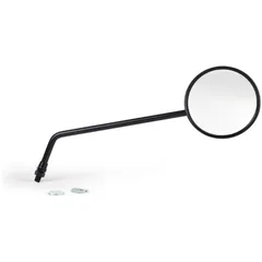 Mirror -BGM PRO, Ø=105mm- Vespa V50, 50N, PV125, ET3, Rally, Sprint, PX, Super, TS125, GT125, GTR125, GL150, SS180 - black, righ