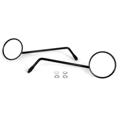 Mirror -BGM PRO, Ø=105mm- Vespa V50, 50N, PV125, ET3, Rally, Sprint, PX, Super, TS125, GT125, GTR125, GL150, SS180 - black, pair