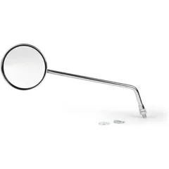 Mirror -BGM PRO, Ø=105mm- Vespa V50, 50N, PV125, ET3, Rally, Sprint, PX, Super, TS125, GT125, GTR125, GL150, SS180 - Chrome, lef