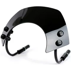 Flyscreen with black brackets -MOTO NOSTRA, w=340mm, h=105mm- Vespa GTS 125-300 HPE (2019-) cc - black 50748