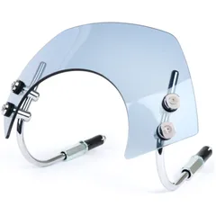 Flyscreen with chromed brackets -MOTO NOSTRA, w=340mm, h=105mm- Vespa GTS 125-300 HPE (2019-) cc - smoke grey 50769